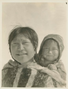 Image: Eskimo [Inuk] mother and baby